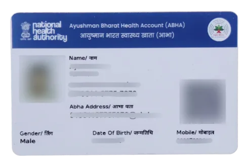 ABHA Health Card PVC Plastic Card