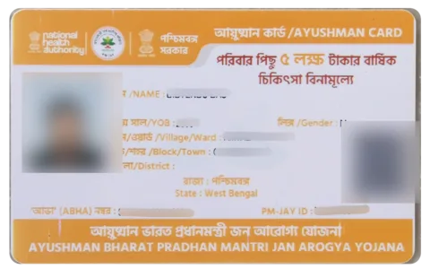Ayushman Bharat Card PVC Plastic Card