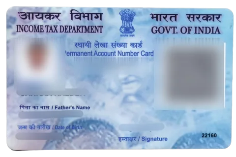 PAN Card PVC Plastic Card